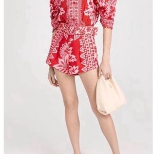 Farm Rio Red High Waist Shorts - NWT, sz 26